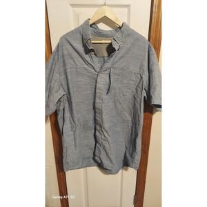 Hobbs Creek Denim Button Down Short Sleeve Shirt Size 2XL